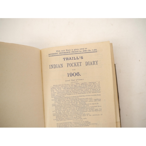 9017 - Six diaries of Arthur Tosio Peppe (1873-1949) of Ranchi Bengal, India, for the years 1903-1908, all ... 