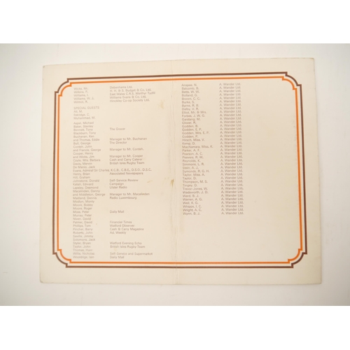 9356 - (Muhammad Ali, Boxing.) A Royal Lancaster Hotel, London, 1971 Guest List, signed by the boxing great... 