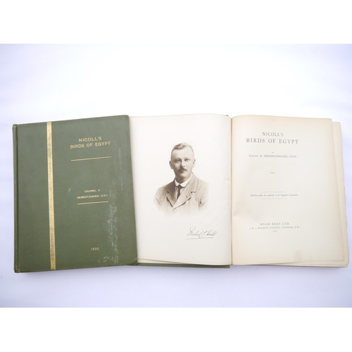 9373 - Colonel R. Meinertzhagen: 'Nicoll's Birds of Egypt', London, Hugh Rees Ltd., 1930, 1st edition, 2 vo... 