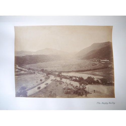 9010 - (Lai Afong, China, Canton, Hong Kong, Singapore, Asia.) Three large photograph albums containing 145... 