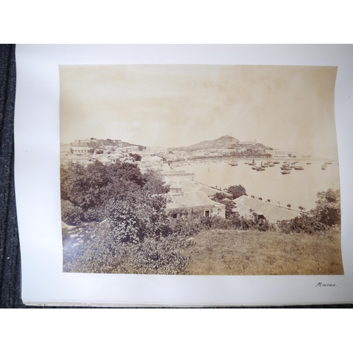 9010 - (Lai Afong, China, Canton, Hong Kong, Singapore, Asia.) Three large photograph albums containing 145... 