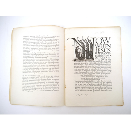 9130 - 'The Golden Cockerel Press Spring 1930', [12]pp booklet, engraved ills. by Eric Ravilious, Eric Gill... 