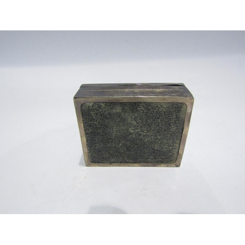 4355 - A silver cigar box, marks rubbed, a/f