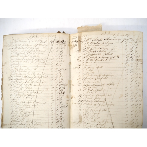 9058 - (Suffolk, Wortham.) [Ambrose Wretts.] A large manuscript account book, compiled 1772-1780 in the Wor... 