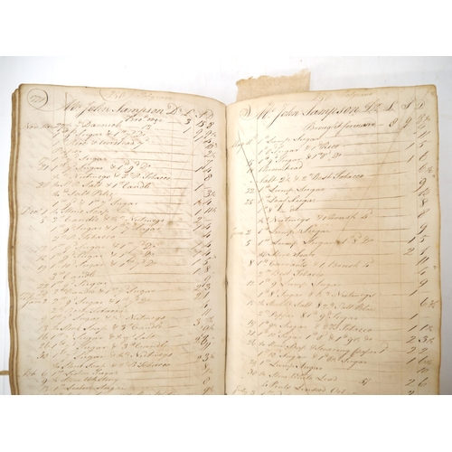 9058 - (Suffolk, Wortham.) [Ambrose Wretts.] A large manuscript account book, compiled 1772-1780 in the Wor... 