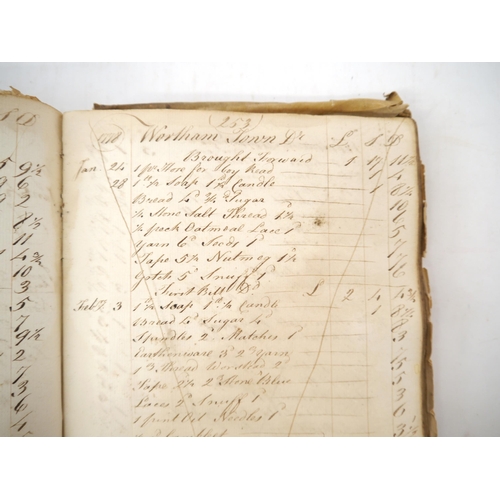 9058 - (Suffolk, Wortham.) [Ambrose Wretts.] A large manuscript account book, compiled 1772-1780 in the Wor... 