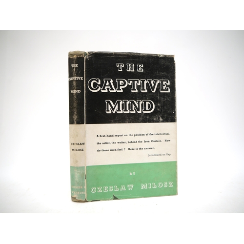 9272 - Czeslaw Milosz: 'The Captive Mind', London, Secker & Warburg, 1953, 1st UK edition, translated from ... 