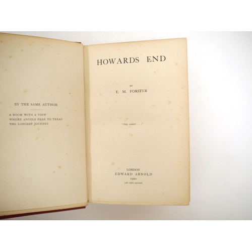 9280 - E.M. Forster: 'Howards End', London, Edward Arnold, 1910, 1st edition, seemingly an intermediate iss... 