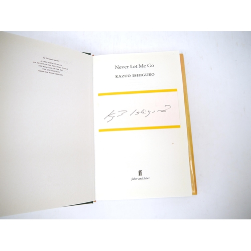 9306 - Kazuo Ishiguro: 'Never Let Me Go', London, Faber & Faber, 2005, 1st edition, signed piece mounted on... 