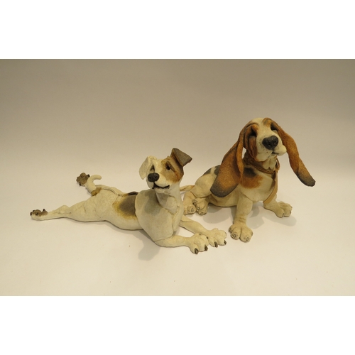 4413 - A Country Artist figure of a Bassett Hound 