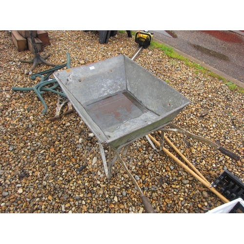 3351 - A galvanised wheelbarrow