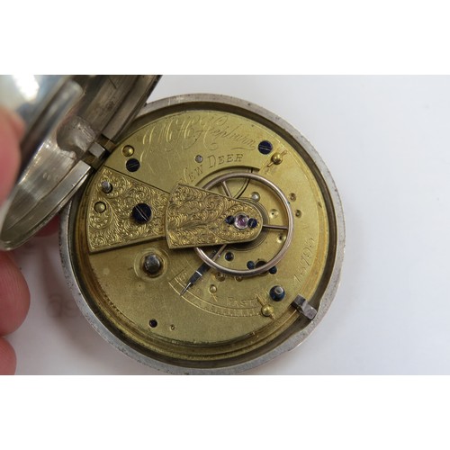 8208 - Two 19th Century silver cased pair case pocket watches, one with fusee movement and verge escapement... 