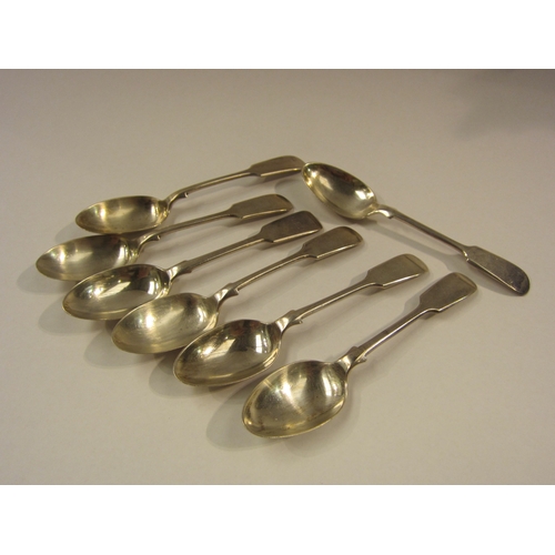 4305 - Six silver teaspoons, John Henry Potter, Sheffield, 1911 and one other