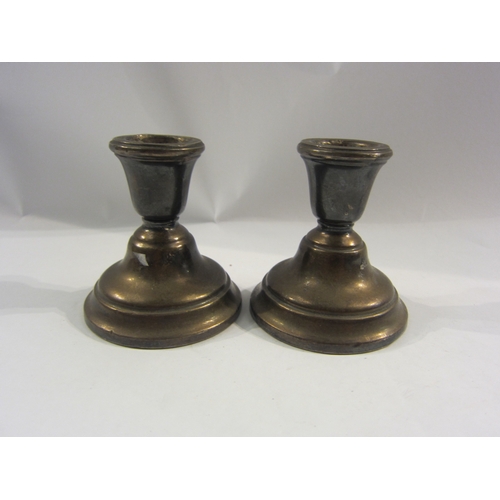 4333 - A pair of silver candlesticks, Birmingham 1966 Sanders & Mackenzie, approximately 2.5