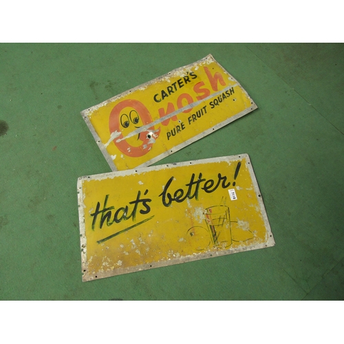 2349 - Two alloy Carters Pop signs, 61cm x 33cm   (C)