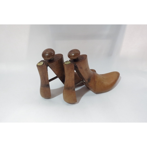 2010 - A pair of wooden Peal's bygone shoe trees with head action movement