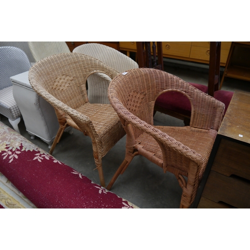 2428 - Two wicker conservatory chairs