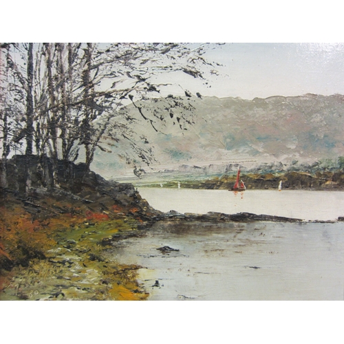 4075 - G. RODILOSSO (XX Bolton Artist): Two gilt framed oils on canvas, Ullswater scenes, both signed and '... 