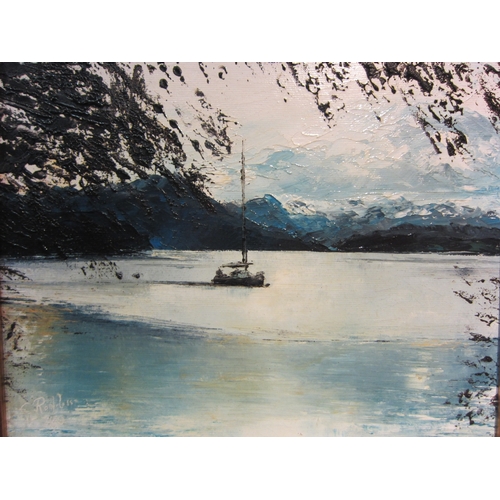 4075 - G. RODILOSSO (XX Bolton Artist): Two gilt framed oils on canvas, Ullswater scenes, both signed and '... 