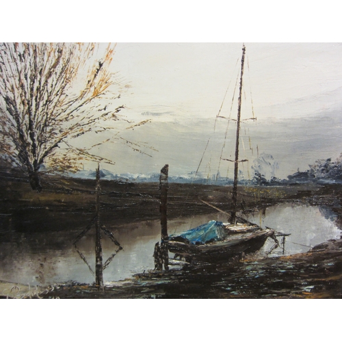 4076 - G. RODILOSSO (XX Bolton Artist): Skippool Creek scenes. both signed and dated '80, image sizes 19cm ... 