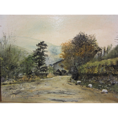 4081 - G. RODILOSSO (XX Bolton Artist): A gilt framed oil on canvas, Hartsop Village, Cumbria, signed and d... 