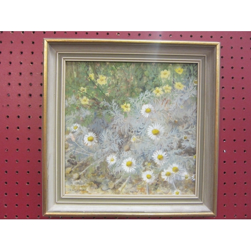 4092 - WENDY SINCLAIR (XX): An oil on board of poppies, 29cm x 22cm image size, together with another of da... 