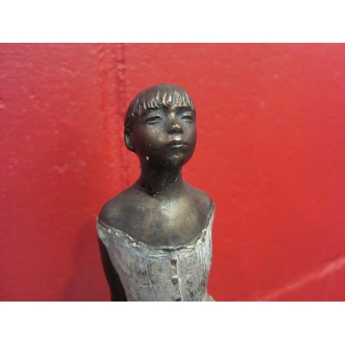 4127 - A resin bronze sculpture after Tom Greenshields 'Rosie Holding Hair', 16.5cm tall, together with a b... 