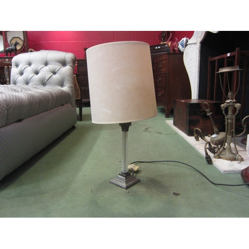 4157 - A modern column form table lamp with shade   (E) £10-15