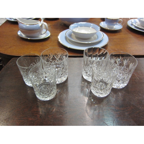 4165 - A collection of cut glass tumblers, some Royal Doulton (20)