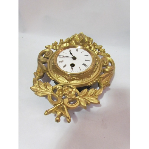 4290 - A late 19th/early 20th Century French wall timepiece.  3.25