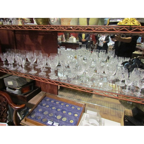 4367 - A collection of cut glass crystal to include Waterford and Edinburgh examples, wine glasses, champag... 