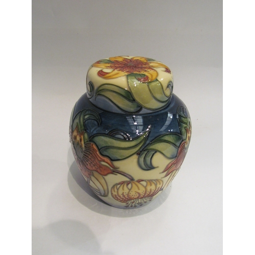 4377 - A Moorcroft ginger jar with cover, 