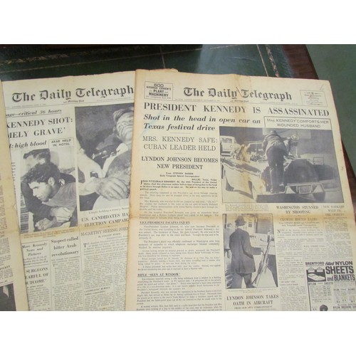 4115 - (Moon landing, JFK assassination etc.) A small collection of newspapers, the content covering histor... 