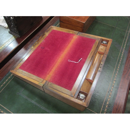 4108 - Two writing boxes including burr walnut example with parquetry inlay and two inkwells to interior