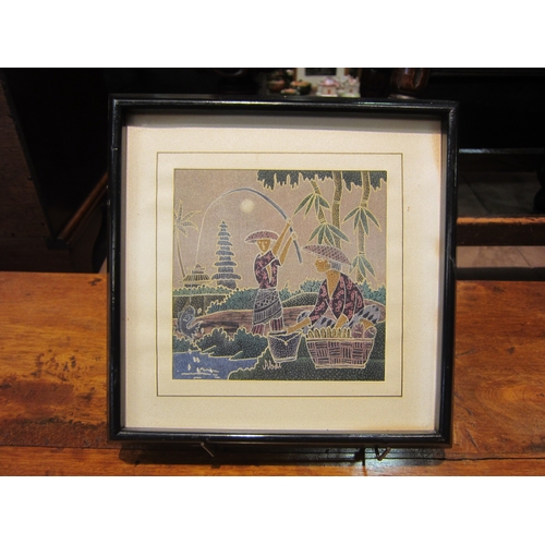 4197 - An Abdi Gallery fine art batik, hand-painted Yogyakarta - Indonesia (details on reverse of mount) de... 