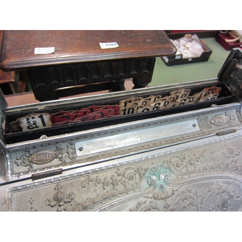 4205 - A National Cash Register model 37.25, serial no. 497610 (made 1905), dolphin pattern case, for resto... 