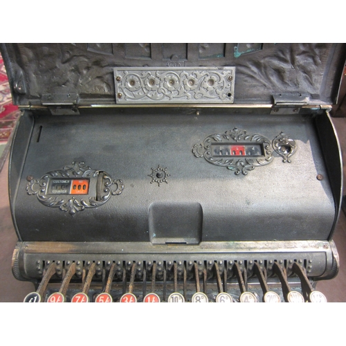 4210 - A National Cash Register, model 36, serial no. 147891 (made 1898), patinated bronze case, renaissanc... 