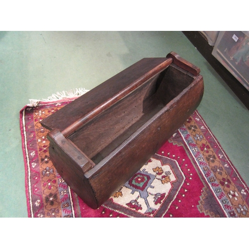 4213 - A carved-out log bench seat with hinged top, 31cm tall x 65cm wide   (R) £130