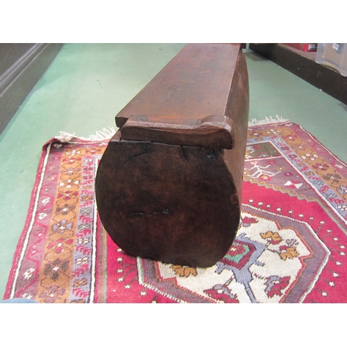 4213 - A carved-out log bench seat with hinged top, 31cm tall x 65cm wide   (R) £130