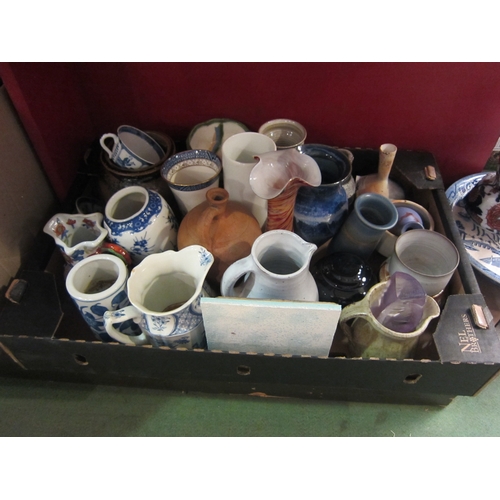 4236 - A quantity of ceramics and pottery including blue and white Oriental style bowls etc.