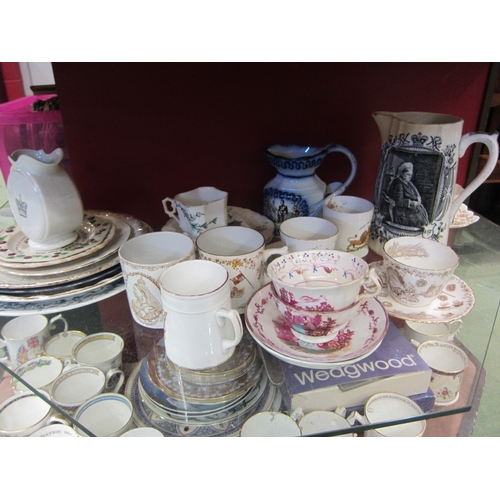 4240 - A collection of Queen Victoria commemorative wares to include early 19th Century nursery plates, lus... 