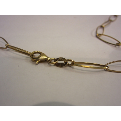 4349 - A long silver gilt necklace, end to end approximately 38