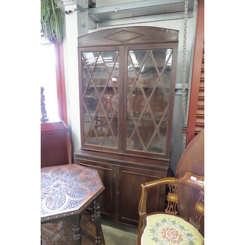 2138 - A 19th Century mahogany bookcase on cupboard    (E)  £20-40