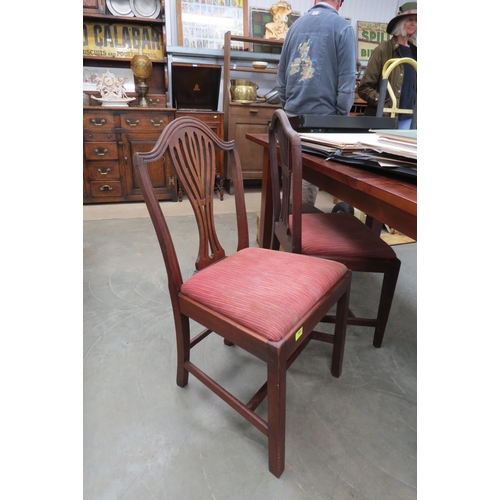 2322 - Two mahogany dining chairs   (E)  £3-6