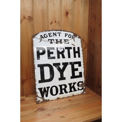 2397 - An enamel sign - The Perth Dye Works