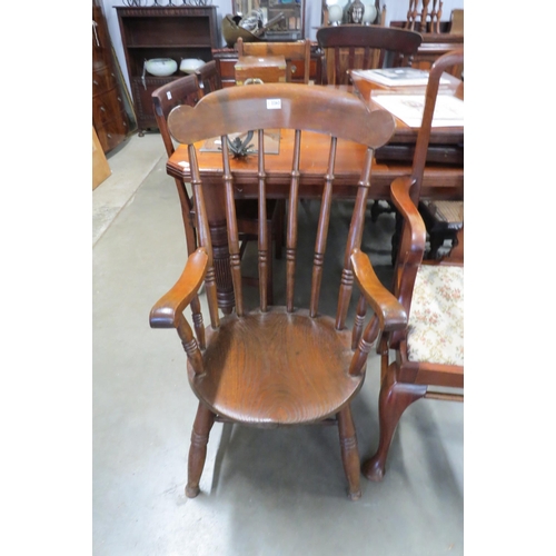 2262 - A Victorian kitchen arm chair  (R)  £20