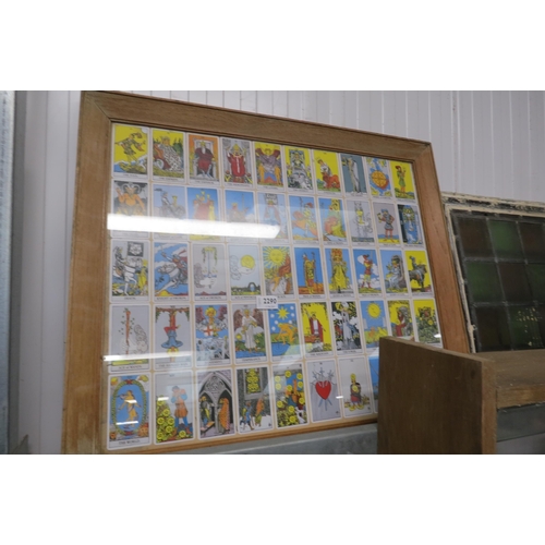 2290 - A framed tarot card collection