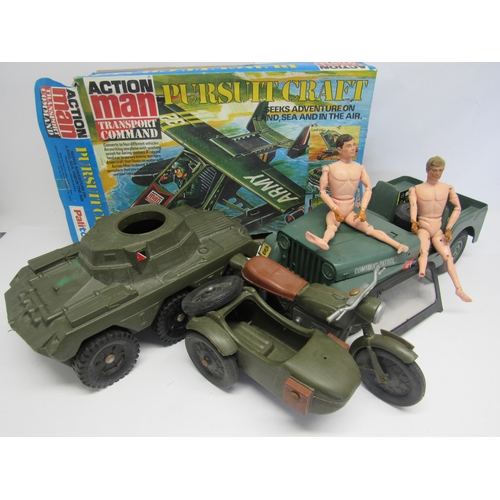 7222 - A boxed Palitoy Action Man #34738 Pursuit Craft (incomplete, losses and tears to box), together with... 