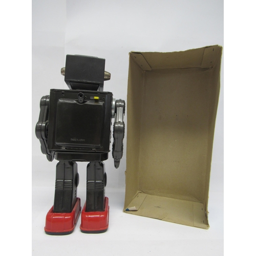 7164 - A Horikawa (SH Toys of Japan) battery operated Rotate-O-Matic Super Astronaut robot, dark metallic g... 