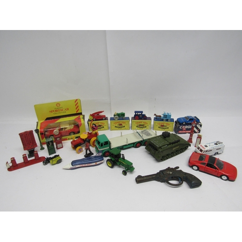 7249 - Four boxed modern reissue Moko Lesney Matchbox Series diecast vehicles, together with a boxed Shell ... 